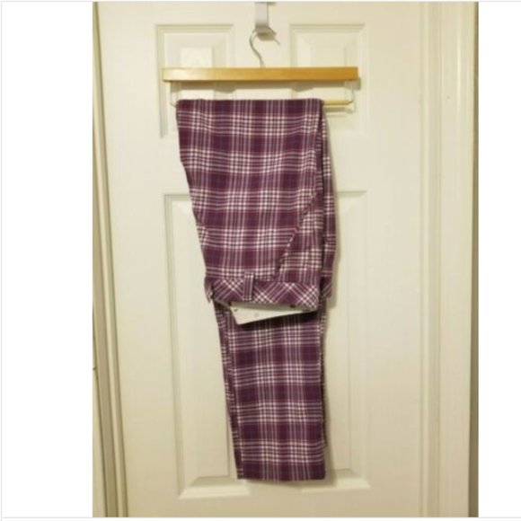 Puma Purple Plaid Golf Pants Sport 